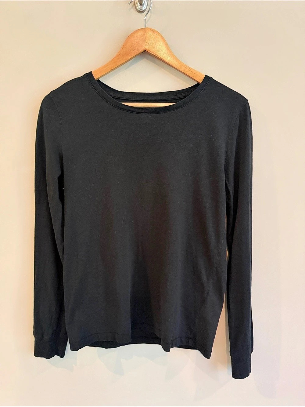 J.Crew Vintage Cotton Crewneck Long-sleeve T-shirt Black Medium